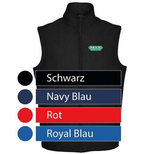 Heren Softshell Vest, Kleur: Koninklijk Blauw, Maat: S - 3XL
