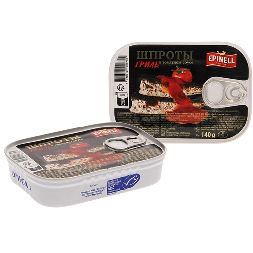 [31953] Gegrilde sprot in tomatenhoudende saus