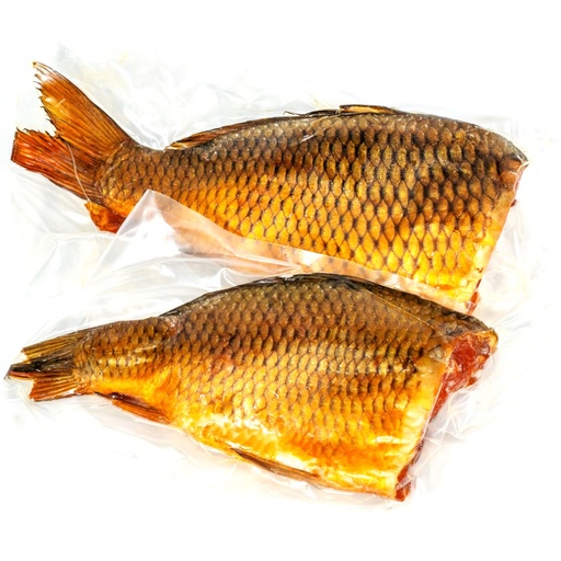 Halve schubkarper (Cyprinus carpio), koudgerookt