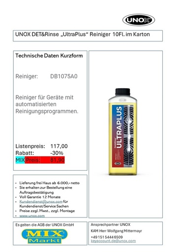 DET & Rinse "Ultra Plus" чистящее средство 10Fl. в картоне к артикулу 6200001