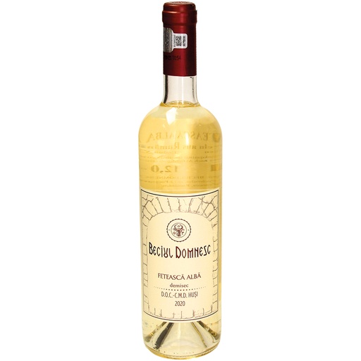 Witte wijn "Feteasca Alba" uit Roemenië, halfdroog, 12 % vol.