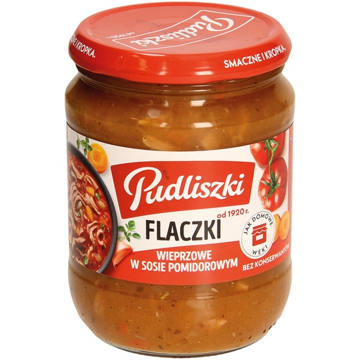 Varkensmaag in tomatensaus. Gesteriliseerd.