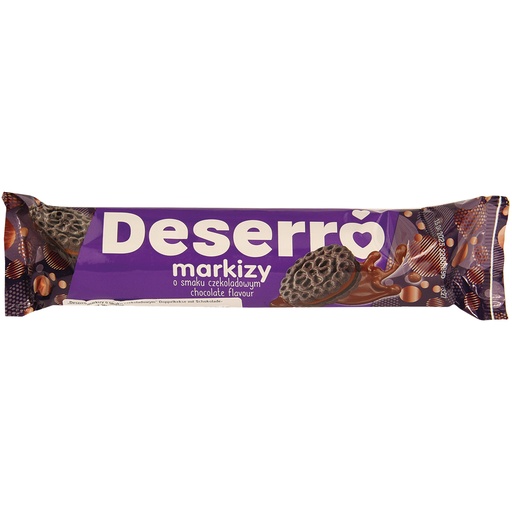 "Deserro markizy o smaku czekoladowym" Двойное печенье со вкусом шоколада и 30% крема.