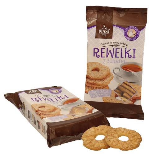 PIAST "Rewelki z cukrem" Печенье, посыпанное сахаром.
