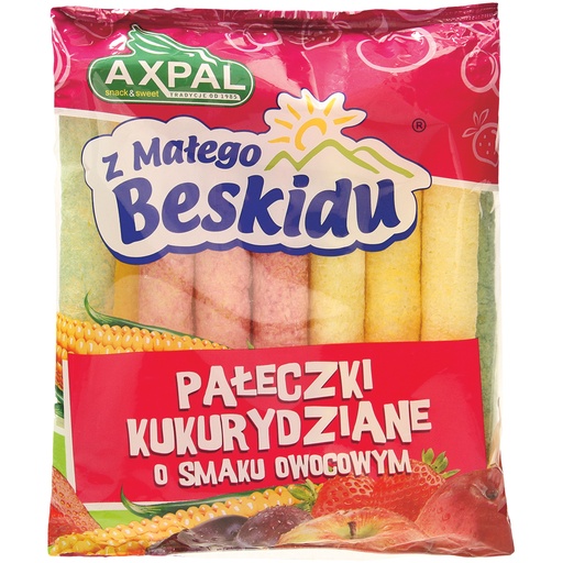 Maïs snackproduct met fruitsmaak