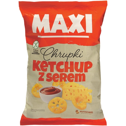 Maïs-snack met ketchup-kaassmaak