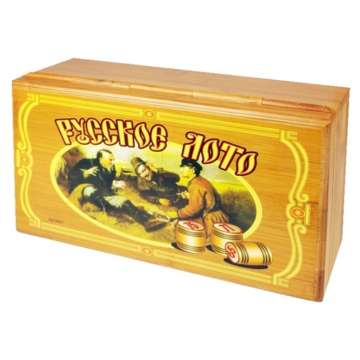 Russisch Lotto in houten kist