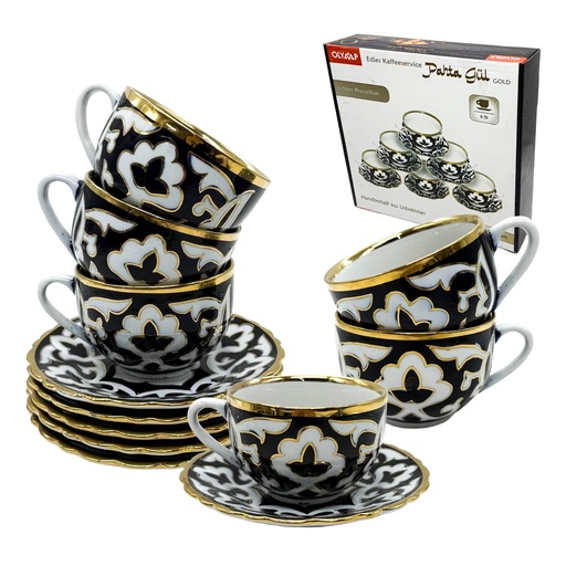 Koffieservice Pahta Gul 12-delig, 6 kopjes + 6 schotels