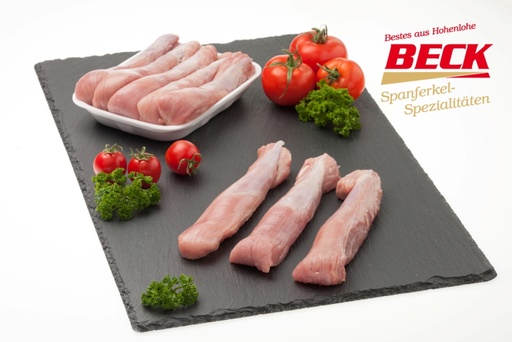 Spanferkelfilet, vers