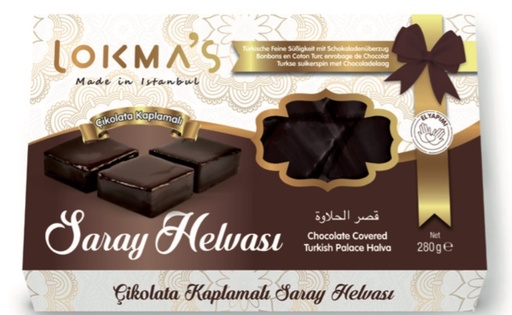 Turkse fijne zoetigheid met chocoladecoating