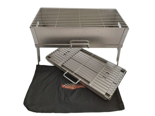 Picknickgrill van roestvrij staal 2mm, opvouwbaar