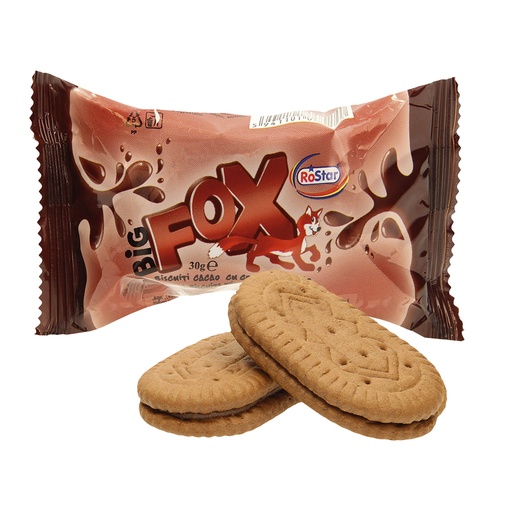 [79468] Dubbele koekjes met cacaosmaak ""BIG FOX cacao crema cacao""