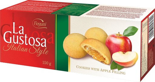 Kruimeldeeggebak met appelroomvulling