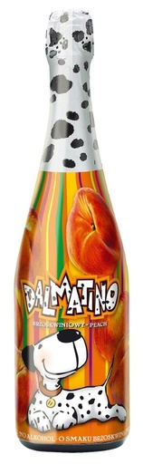 Безалкогольный газированный напиток "Dalmatino" со вкусом персика