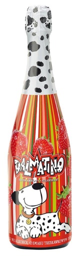 Безалкогольный газированный напиток "Dalmatino" со вкусом клубники