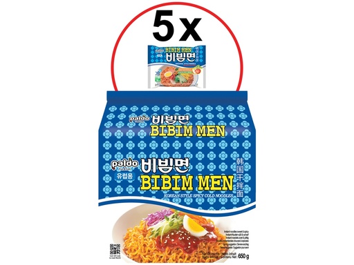 Instantnoedels "Bibim Men" 5-pack