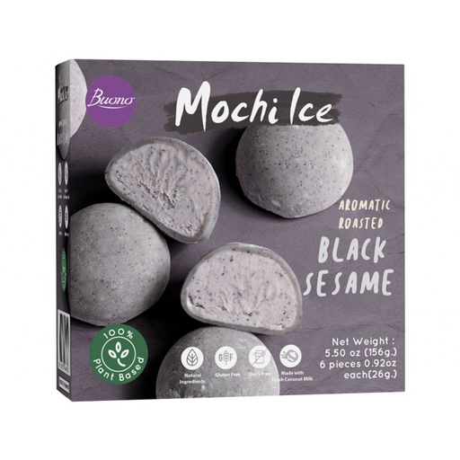 Sesam Eisdessert "Mochi" van kokosmelk, diepgevroren