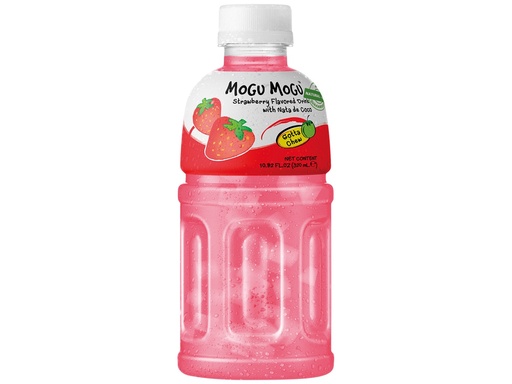 Limonade met aardbeismaak en Nata de Coco