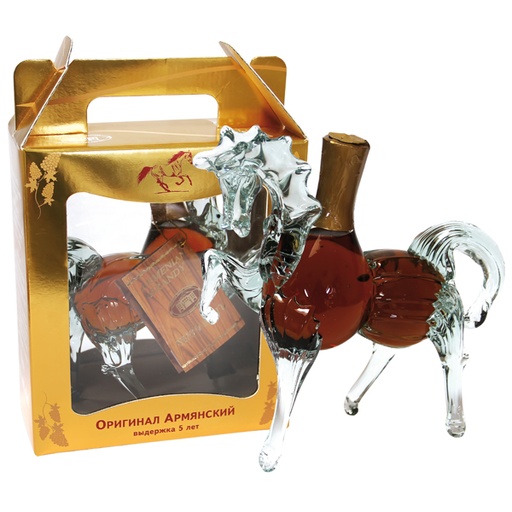 [68364] Armeense brandy "Paard" 40% vol. in geschenkdoos