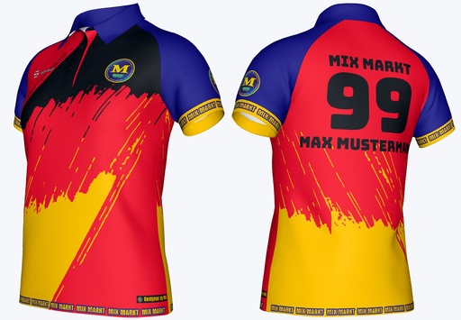 Mix Markt Dames Poloshirt Multisport "Mix Markt EM2024 Speciale Editie" Ontwerp 2