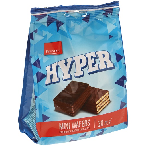 [80177] Вафли "Hyper Mini" с (42%) начинки со вкусом какао, покрытые какаосодержащей жировой глазурью (42%)