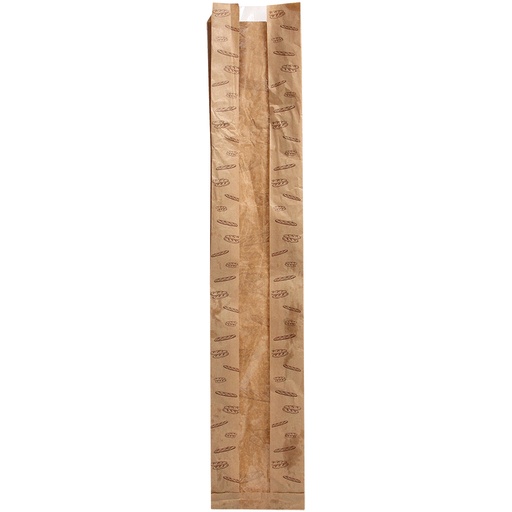 [98627] Zichtvenster vouwzakken, 500 stuks, Bruin PEFC, neutraal, Nr. 1261 / 12x5,5x61 cm