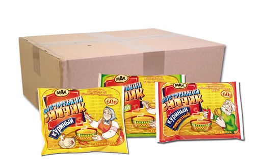 Sparpakket: Noodle kant-en-klare soep "Bistrenjkij Suptschik" 60g x 24