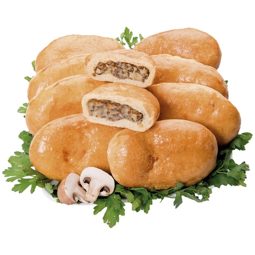 Hefedeegzakken "Pirogi" met champignons