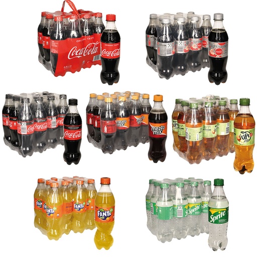 Cola, Fanta, Sprite, Mezzo-Mix, Appelschorle 12 x 0,5L