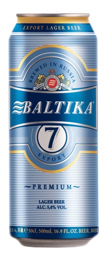 Export Lager Bier "Baltika" Nr. 7, 5,4% vol. 24 x 0,5l