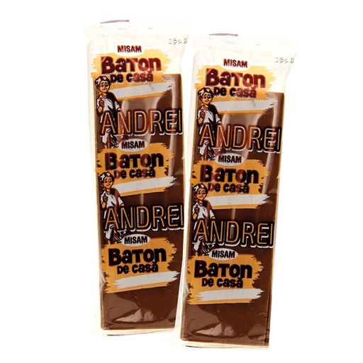 [87960] Suikerrijkrepen naar Roemeense stijl "Baton Andrei assorti" met melkpoeder, cacao en rum-smaak