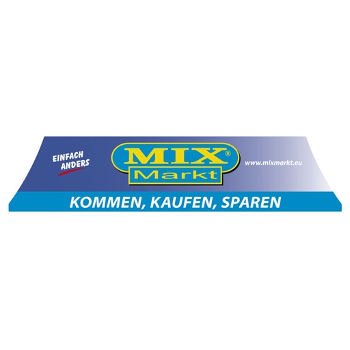 Inlegstrepen voor winkelwagentje handvat Mix Markt, trapeziumvorm. Levertijd: 1 week