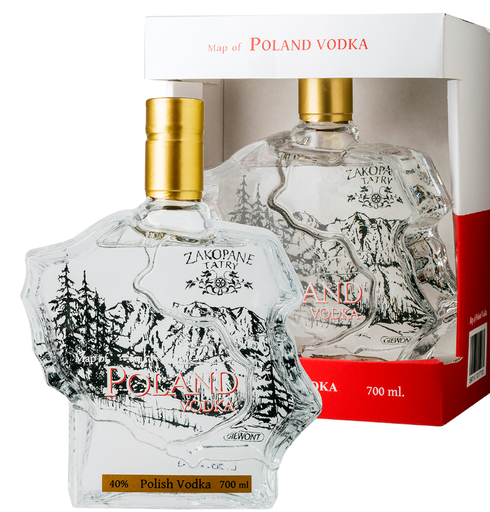 Zakopane Mapa Polski Wodka 0,7l / Alk. 40%