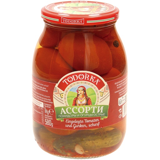 [52903] Gepekelde tomaten en komkommers, pittig