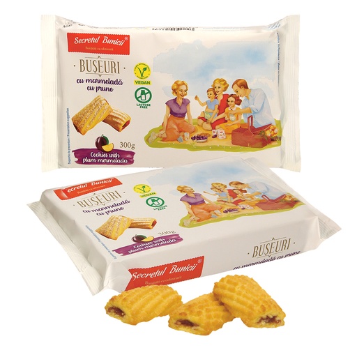 [79471] Mürbekekse met appel-pruimen-aroniaconfituur met pruimenaroma "Secretul bunicii" vegan