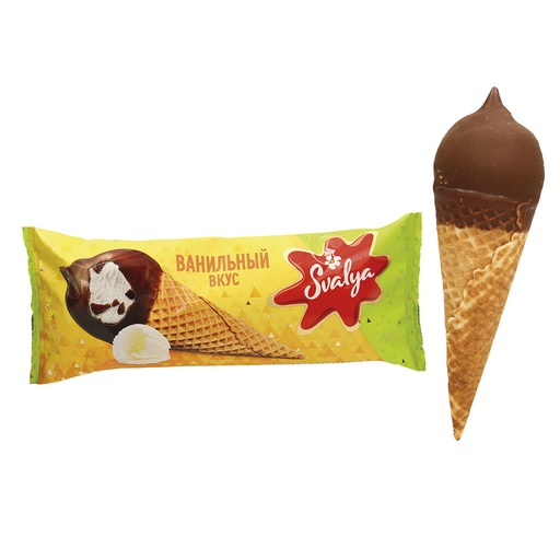 [04916] IJs met vanillesmaak in een wafer-hoorn met 4,9% cacao-vetla
