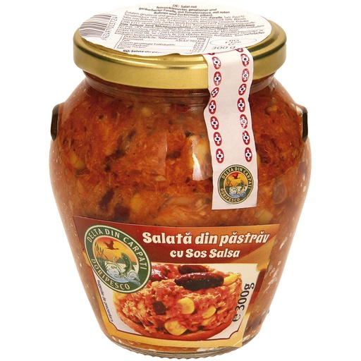 [08931] Салат с мелко-измельченной, соленой, копченой форелью в тома
