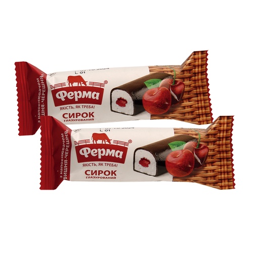 [18545] Cырок творожный co вкусом вишни глазированный, замороженный