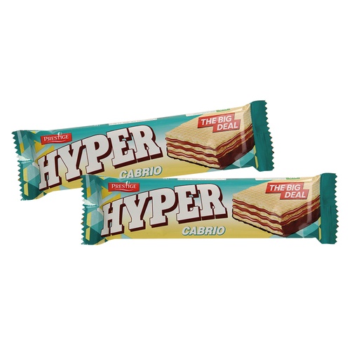[80169] Wafel "Hyper" Cabrio met (60%) vulling met chocoladesmaak, h