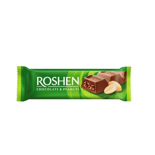 [PL1093] Roshen chocoladereep met pindavulling