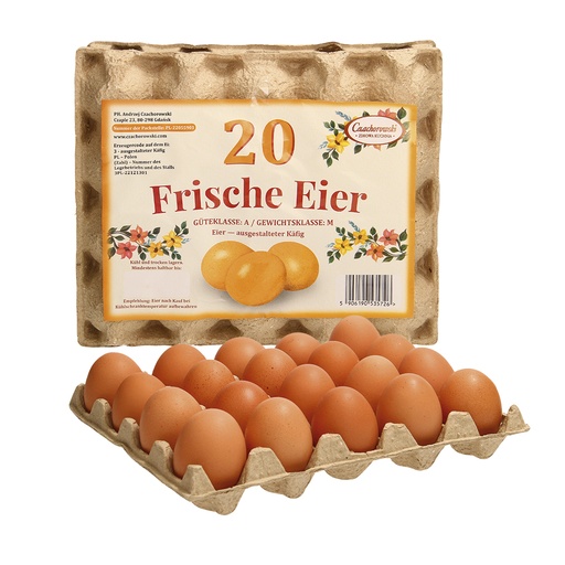 [19951] Verse eieren - uitgerust met een kooi van 20 st.