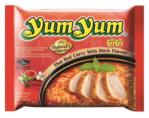 [HF1046] Inst.Noedels rode curry / eend YY pk 60g