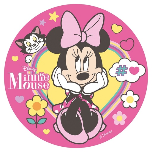 [05583] Eetbare taarttopper "MINNIE MOUSE PINK" 20 cm