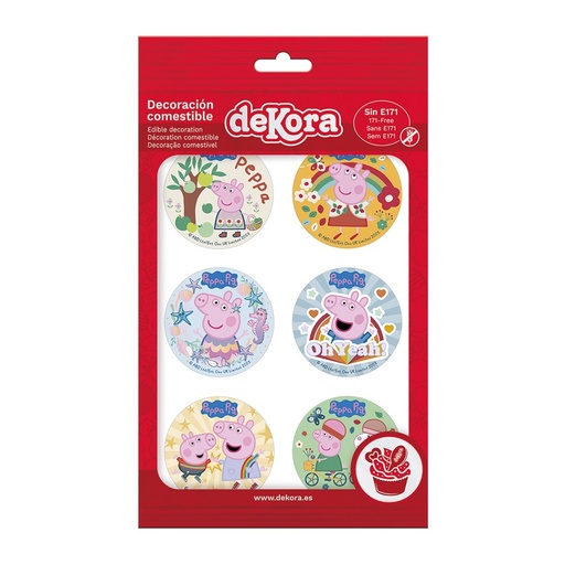 [05671] Eetbare taarttopper "PEPPA PIG" 5,8 cm