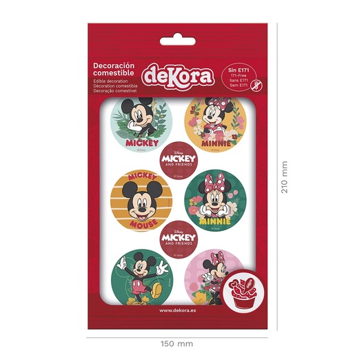 [05673] Eetbare taarttopper "MICKEY & MINNIE" 5,8 cm