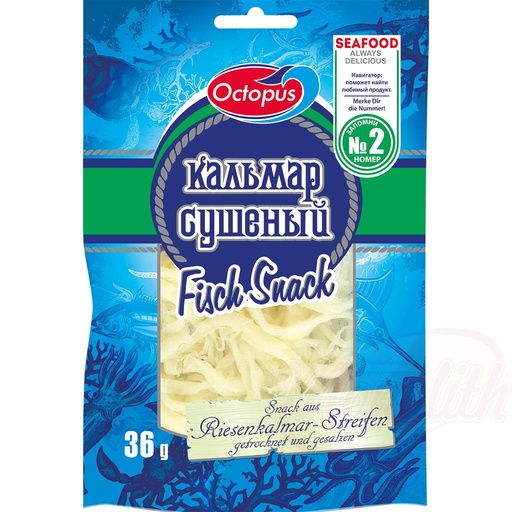 [0001009741] Snack gemaakt van reepjes reuzeninktvis, gedroogd en gezout